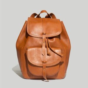 Madewell Leather Backpack, English Saddle